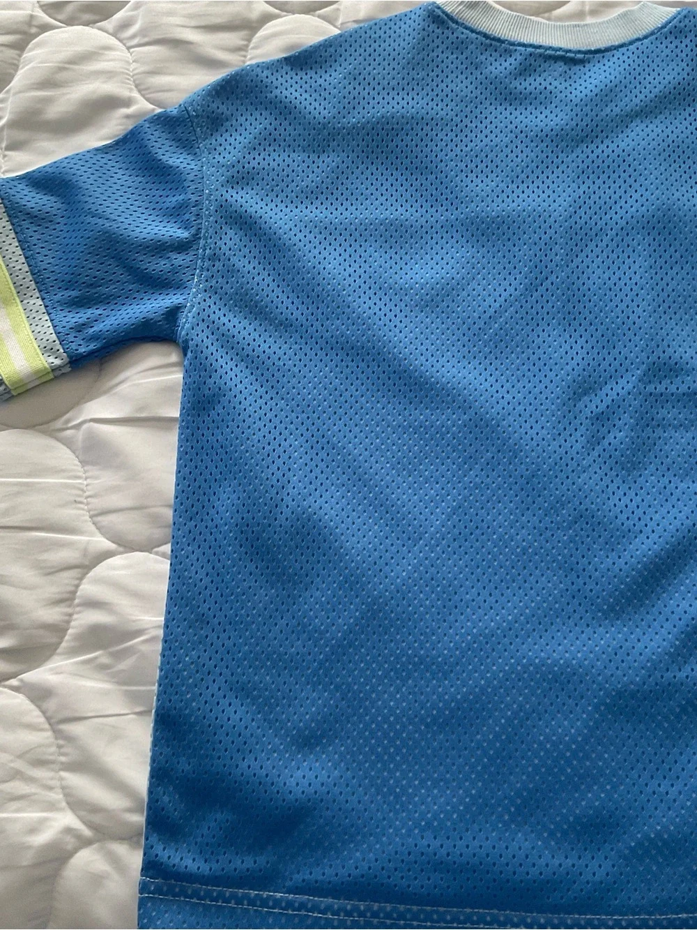 Old Navy Light Blue and Blue Mesh color-block T-shirt